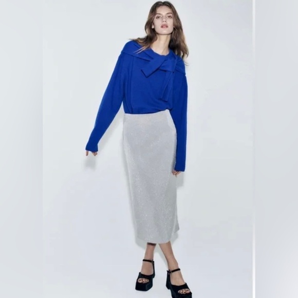 Zara Dresses & Skirts - Zara Shiny Pencil Skirt ZW Collection